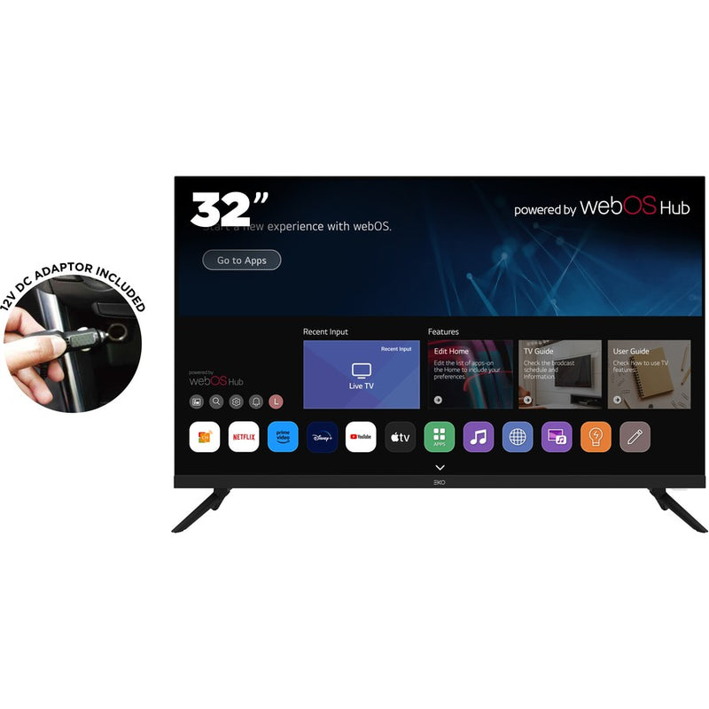 Load image into Gallery viewer, EKO 32&#39;&#39; WebOS TV with 12 V Adaptor
