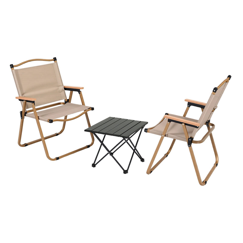 Load image into Gallery viewer, Weisshorn 3pc Camping Table Chair Set Outdoor Folding Aluminium Portable Picnic
