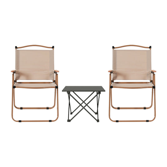 Weisshorn 3pc Camping Table Chair Set Outdoor Folding Aluminium Portable Picnic