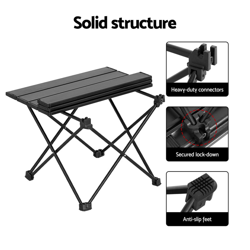 Load image into Gallery viewer, Weisshorn 3pc Camping Table Chair Set Outdoor Folding Aluminium Portable Picnic
