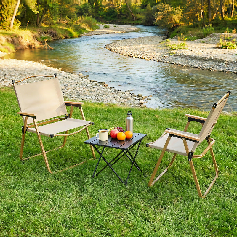 Load image into Gallery viewer, Weisshorn 3pc Camping Table Chair Set Outdoor Folding Aluminium Portable Picnic
