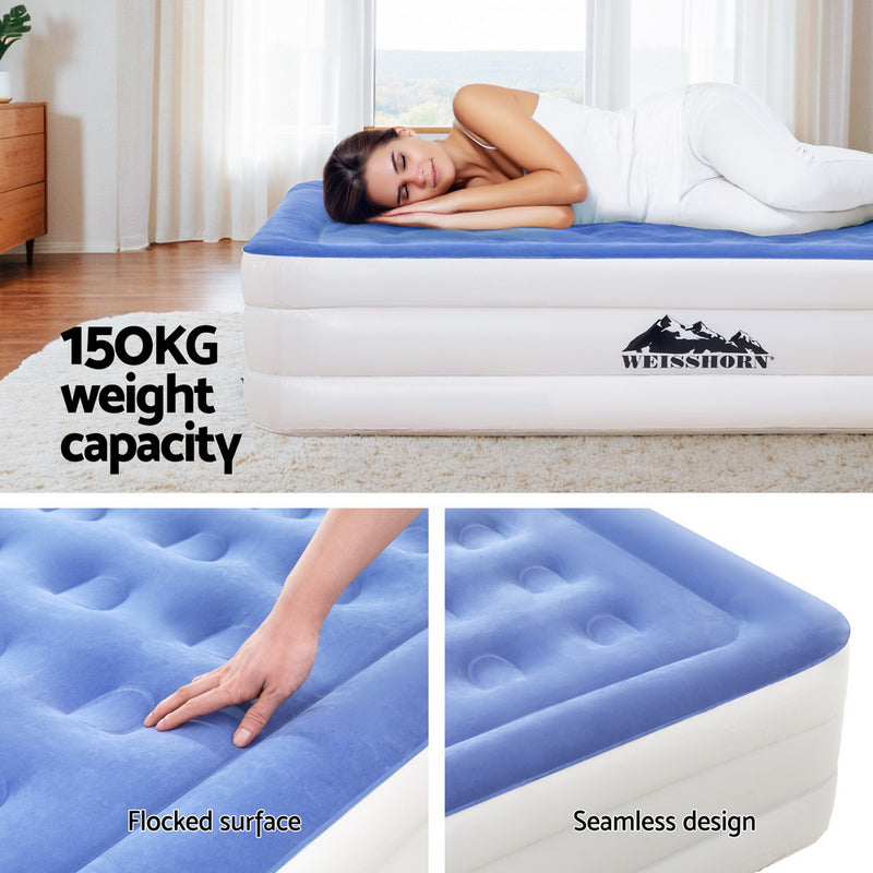 Load image into Gallery viewer, Weisshorn Air Mattress Single Inflatable Bed 46cm Cube Airbed
