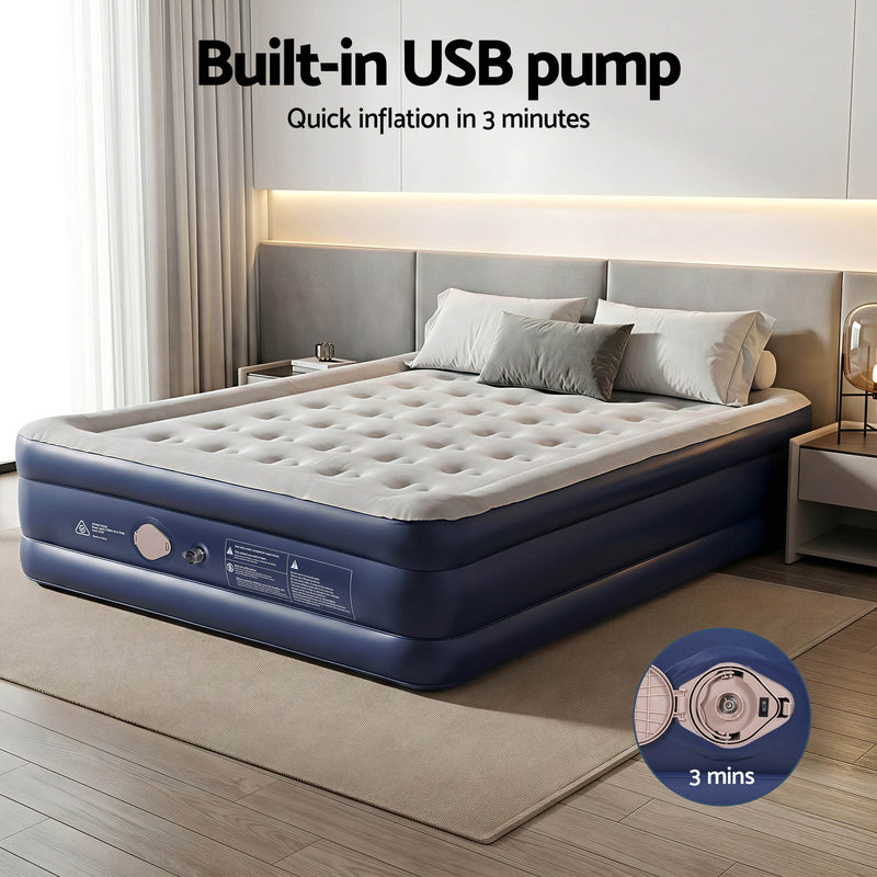 Load image into Gallery viewer, Weisshorn Air Mattress Queen Inflatable Bed 46cm Air bed Cube
