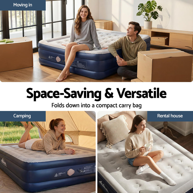 Load image into Gallery viewer, Weisshorn Air Mattress Queen Inflatable Bed 46cm Air bed Cube
