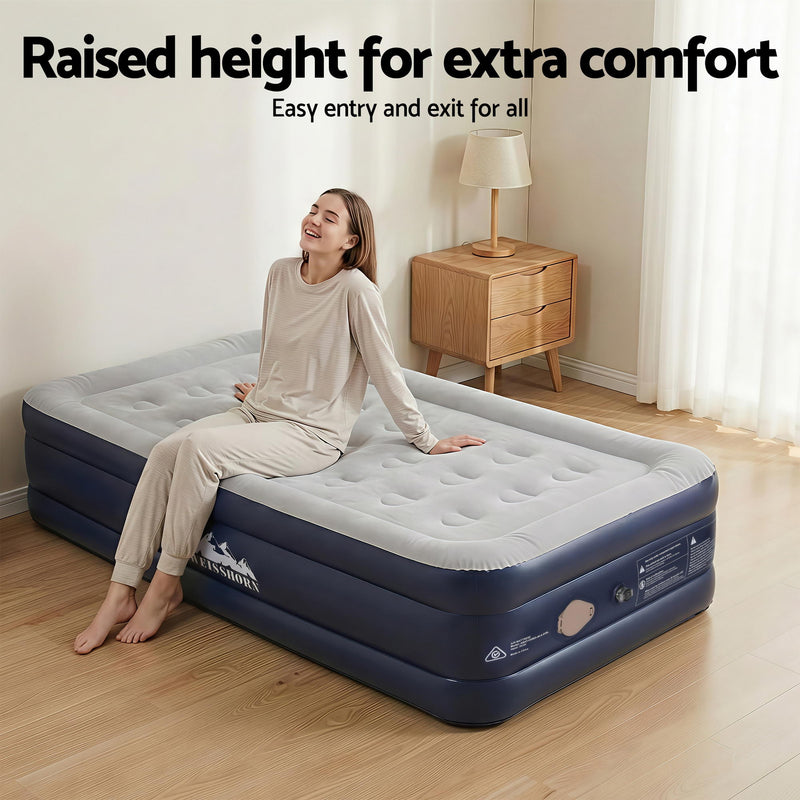 Load image into Gallery viewer, Weisshorn Air Mattress Single Inflatable Bed 46cm Air bed Cube
