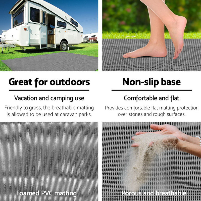 Load image into Gallery viewer, Weisshorn 3M X 2.5M Annex Matting Floor Mats Mesh Caravan Camping Annexe
