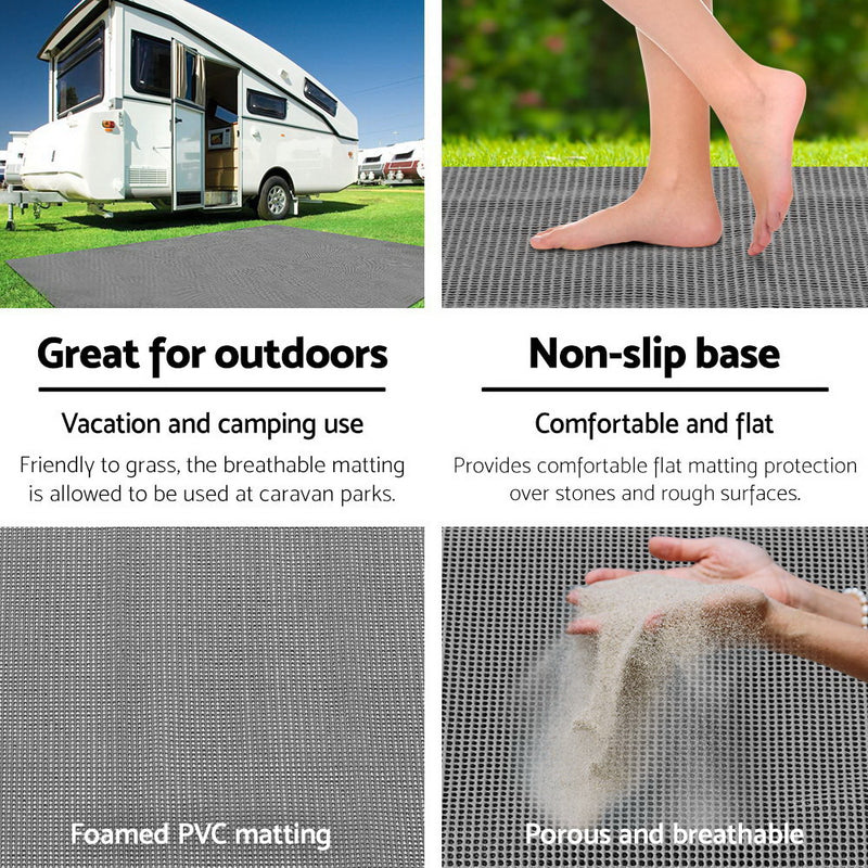 Load image into Gallery viewer, Weisshorn 4M X 2.5M Annex Matting Floor Mats Mesh Caravan Camping Annexe
