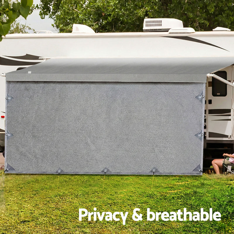 Load image into Gallery viewer, Weisshorn 12ft Caravan Awning Fabric &amp; Privacy Screen RV Roll Out Sun Shade 3.4M
