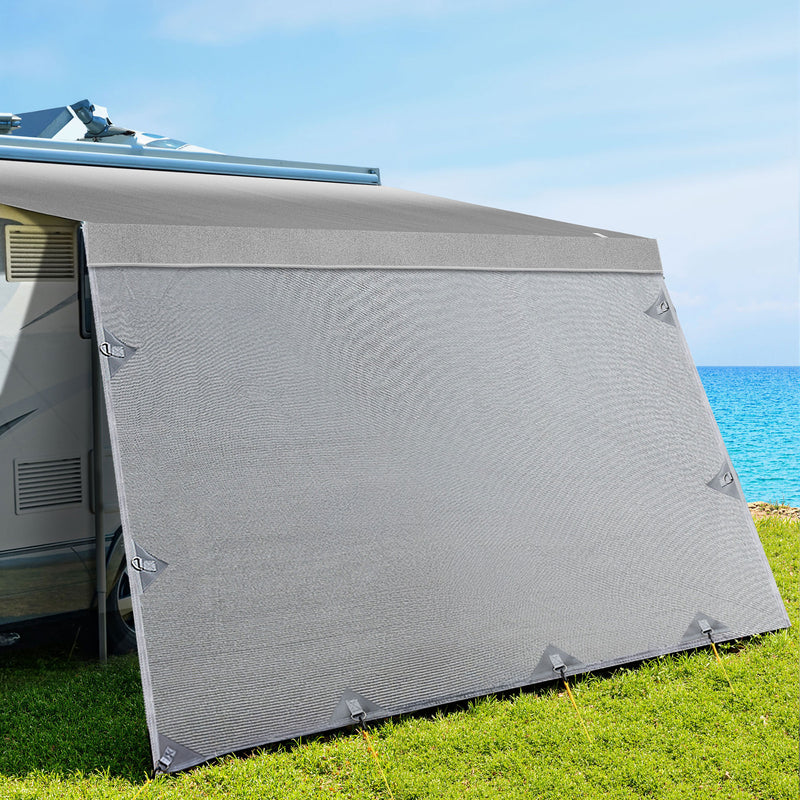 Load image into Gallery viewer, Weisshorn 12ft Caravan Awning Fabric &amp; Privacy Screen RV Roll Out Sun Shade 3.4M
