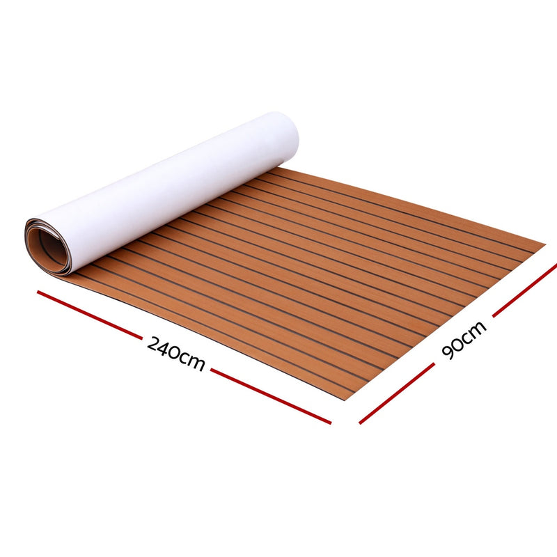 Load image into Gallery viewer, Seamanship EVA Foam Boat Flooring Mat Decking Sheet 240x90x0.6cm Dark Brown
