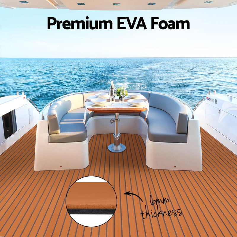 Load image into Gallery viewer, Seamanship EVA Foam Boat Flooring Mat Decking Sheet 240x90x0.6cm Dark Brown
