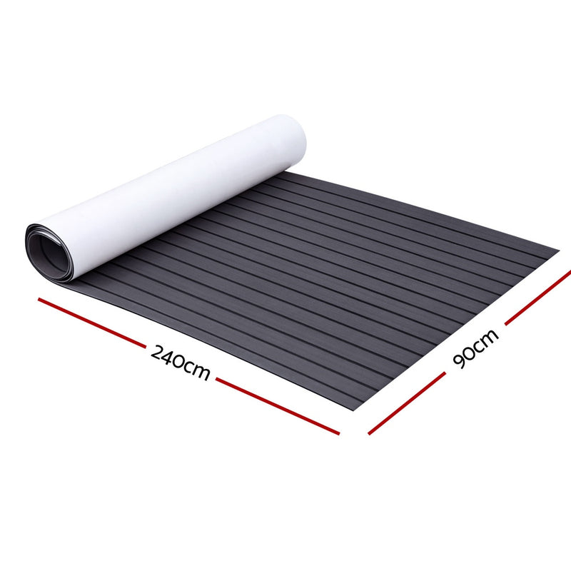 Load image into Gallery viewer, Seamanship EVA Foam Boat Flooring Mat Decking Sheet 240x90x0.6cm Dark Grey Decor
