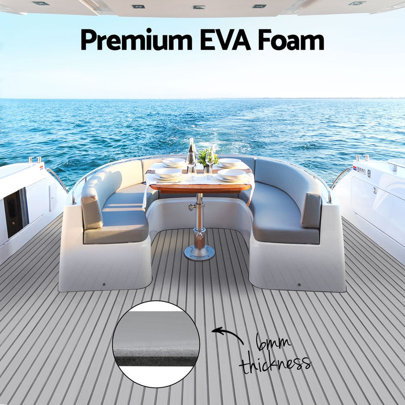 Load image into Gallery viewer, Seamanship EVA Foam Boat Flooring Mat Decking Sheet 240x90x0.6cm Light Grey
