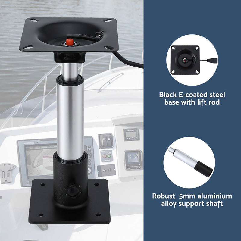 Load image into Gallery viewer, Seamanship Boat Seat Pedestal 34–46cm Adjustable Gas Lift 360 Degrees Swivel 2 Pack
