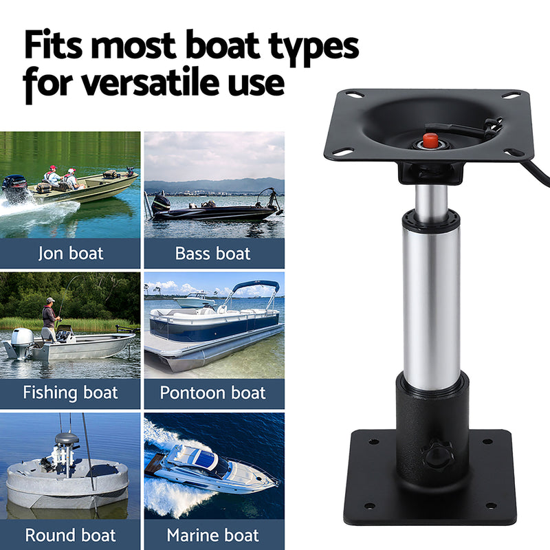 Load image into Gallery viewer, Seamanship Boat Seat Pedestal 34–46cm Adjustable Gas Lift 360 Degrees Swivel 2 Pack

