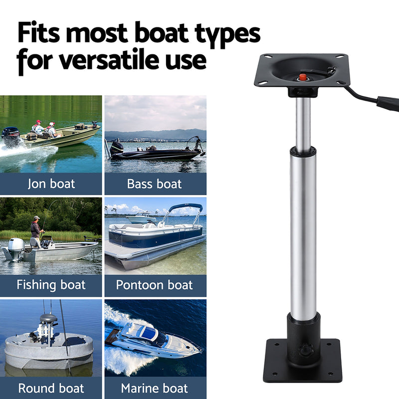 Load image into Gallery viewer, Seamanship Boat Seat Pedestal 55–75cm Adjustable Gas Lift 360 Degrees Swivel 2 Pack
