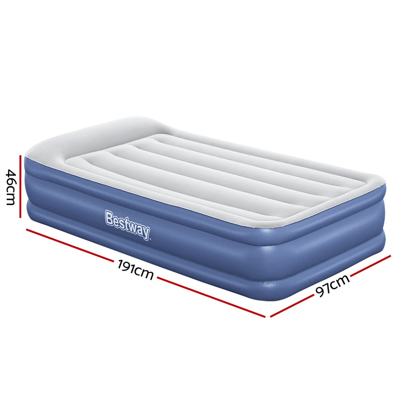 Load image into Gallery viewer, Bestway Air Mattress Inflatable Bed 46cm Airbed Single Blue
