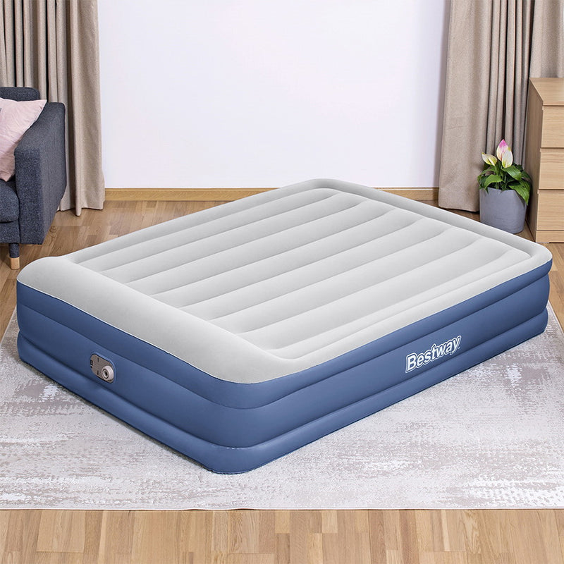 Load image into Gallery viewer, Bestway Air Mattress Queen Inflatable Bed 46cm Airbed Blue
