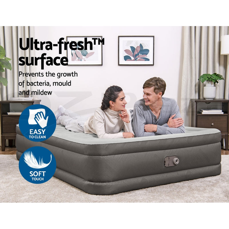 Load image into Gallery viewer, Bestway Air Mattress Queen Inflatable Bed 46cm Airbed Grey
