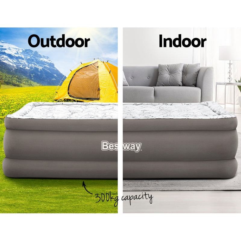 Load image into Gallery viewer, Bestway Air Mattress Queen Inflatable Bed 56cm Airbed Grey
