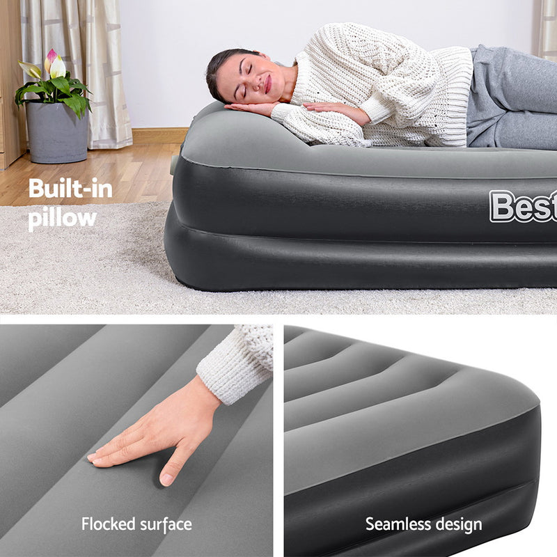 Load image into Gallery viewer, Bestway Air Mattress Single Inflatable Bed 46cm Airbed Black
