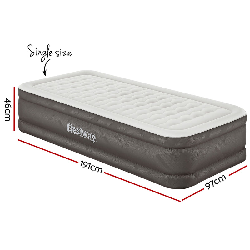 Load image into Gallery viewer, Bestway Air Mattress Single Inflatable Bed 46cm Airbed Grey
