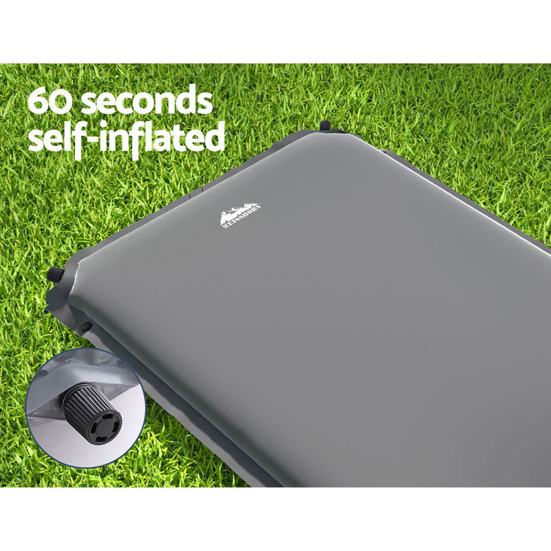 Load image into Gallery viewer, Weisshorn Self Inflating Mattress Camping Sleeping Mat Air Bed Pad Single Grey
