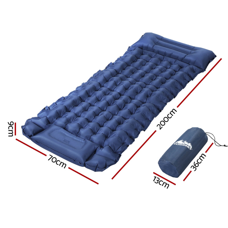 Load image into Gallery viewer, Weisshorn Self Inflating Mattress Camping Sleeping Mat Air Bed Single Pillow Bag
