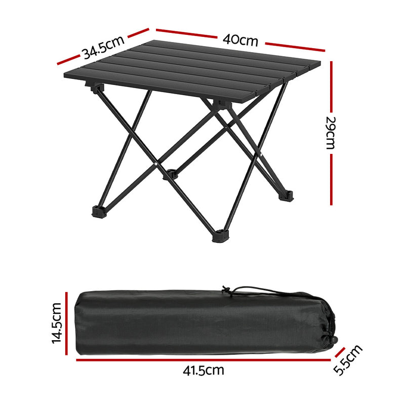 Load image into Gallery viewer, Weisshorn Folding Camping Table 40CM Roll Up Outdoor Picnic BBQ Aluminium Desk
