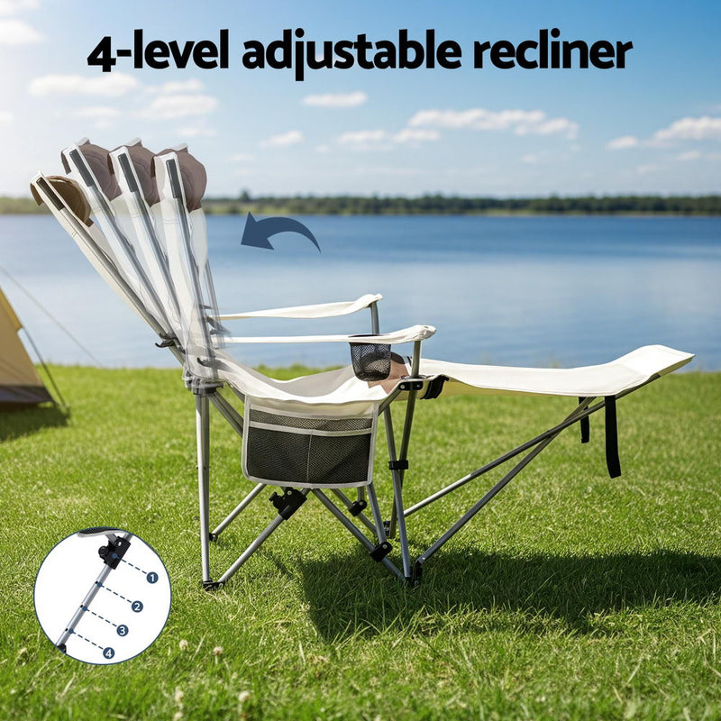 Load image into Gallery viewer, Weisshorn Camping Chair Reclining Adjustable Portable Outdoor Folding Lightweight
