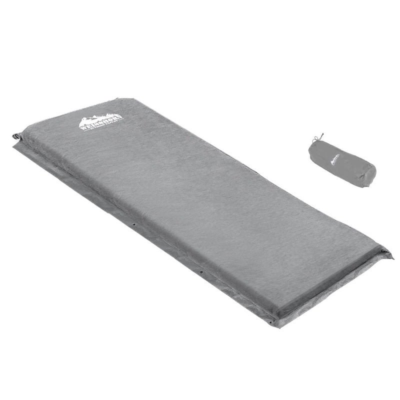 Load image into Gallery viewer, Weisshorn Self Inflating Mattress Camping Sleeping Mat Air Bed Single Grey
