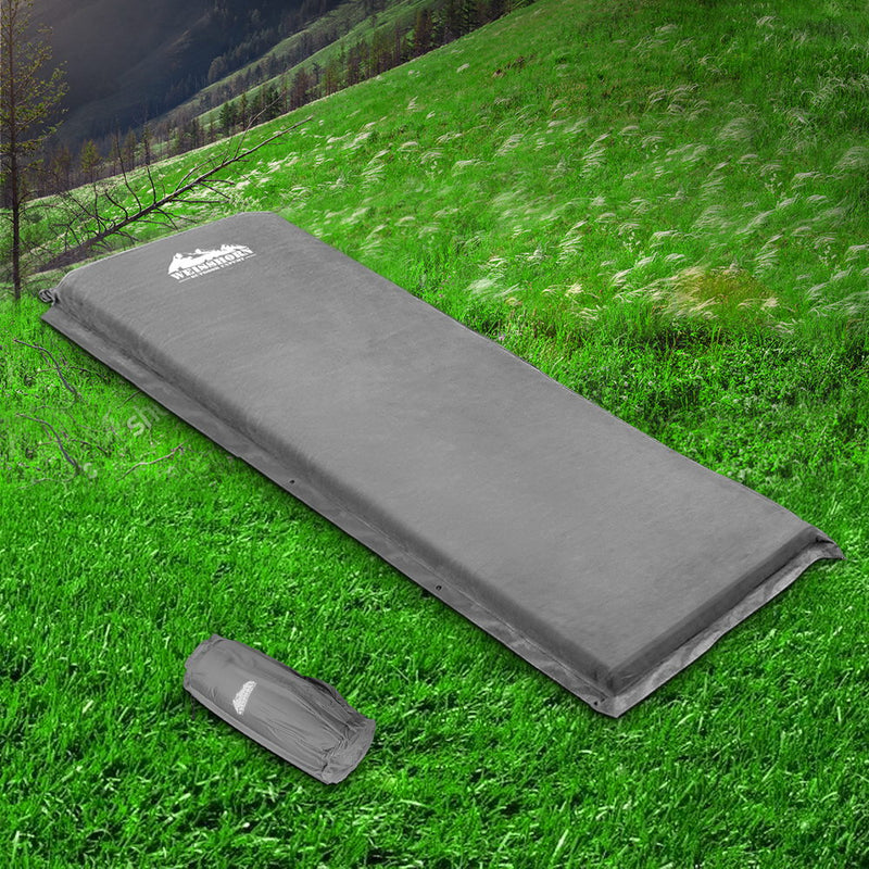 Load image into Gallery viewer, Weisshorn Self Inflating Mattress Camping Sleeping Mat Air Bed Single Grey
