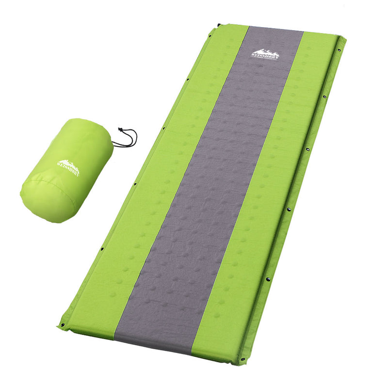 Load image into Gallery viewer, Weisshorn Self Inflating Mattress Camping Sleeping Mat Air Bed Pad Single Green
