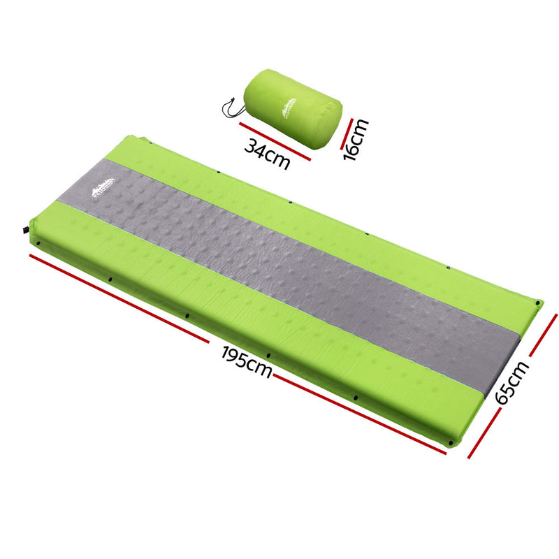 Load image into Gallery viewer, Weisshorn Self Inflating Mattress Camping Sleeping Mat Air Bed Pad Single Green
