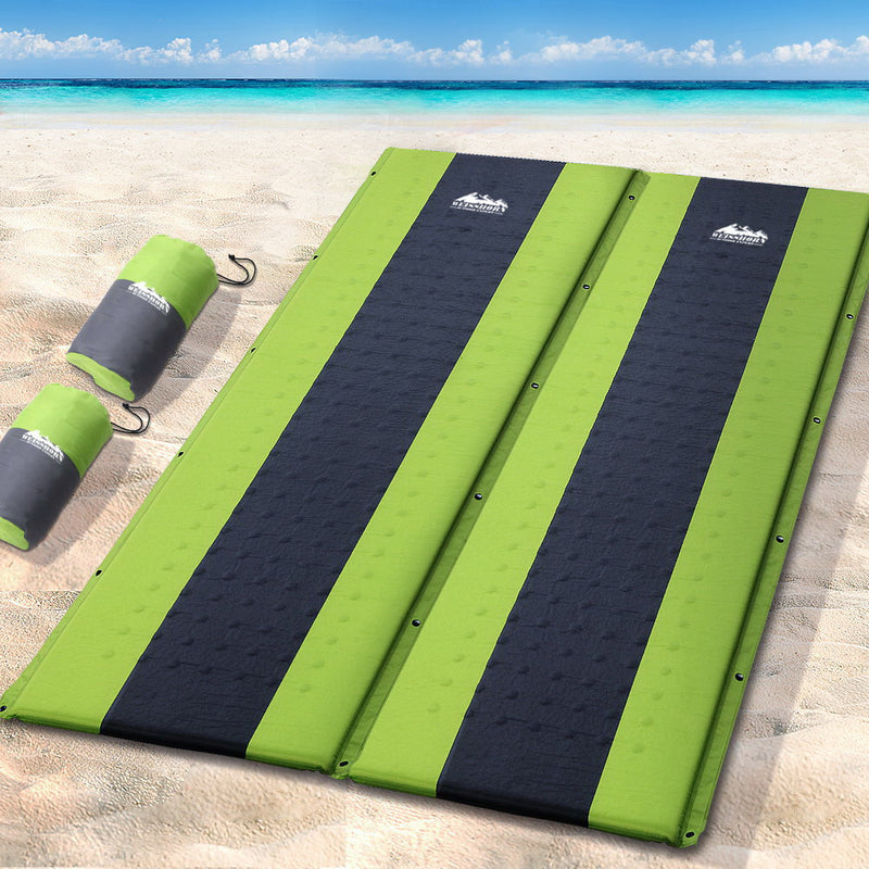 Load image into Gallery viewer, Weisshorn Self Inflating Mattress Camping Sleeping Mat Air Bed Pad Double Green
