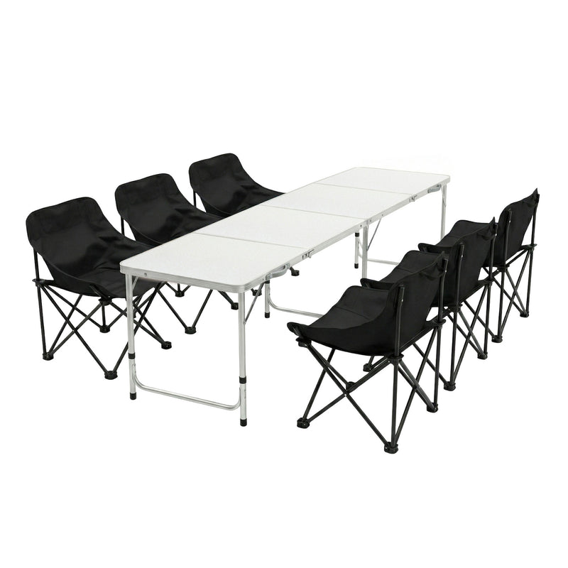 Load image into Gallery viewer, Weisshorn 7pc Camping Table Chair Set Outdoor Folding Aluminium Portable Picnic

