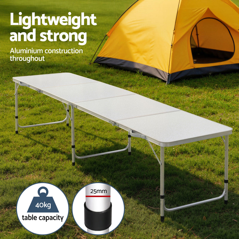 Load image into Gallery viewer, Weisshorn 7pc Camping Table Chair Set Outdoor Folding Aluminium Portable Picnic

