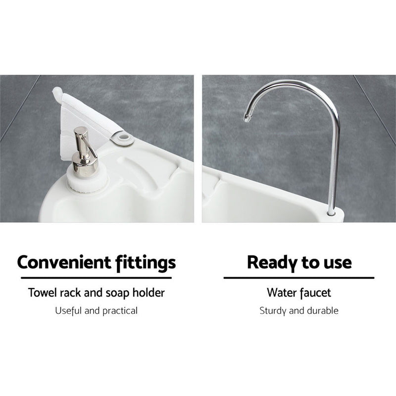 Load image into Gallery viewer, Weisshorn Camping Basin Portable Hand Wash Sink Stand 19L Capacity
