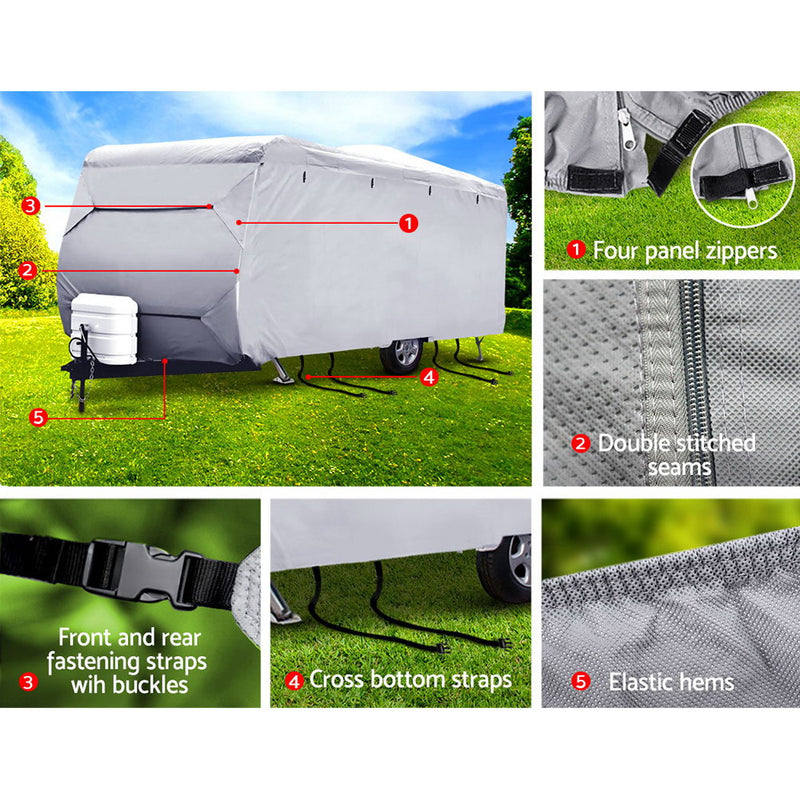 Load image into Gallery viewer, Weisshorn 16-18ft Caravan Cover Campervan 4 Layer UV Water Resistant
