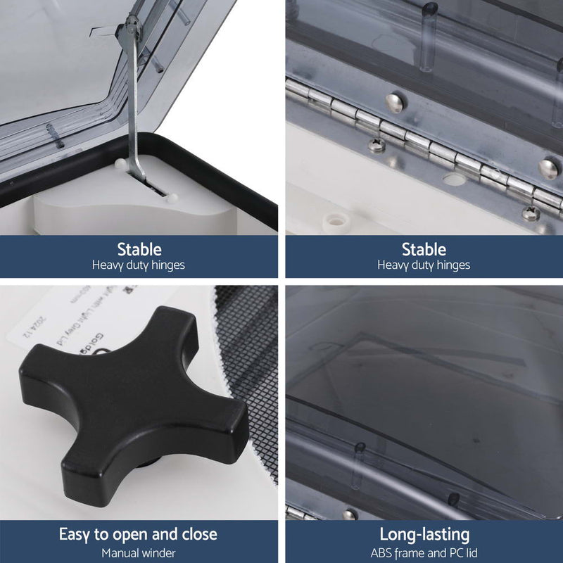 Load image into Gallery viewer, Weisshorn Caravan Roof Vent Air Exhaust Hatch RV Motorhome Camper White
