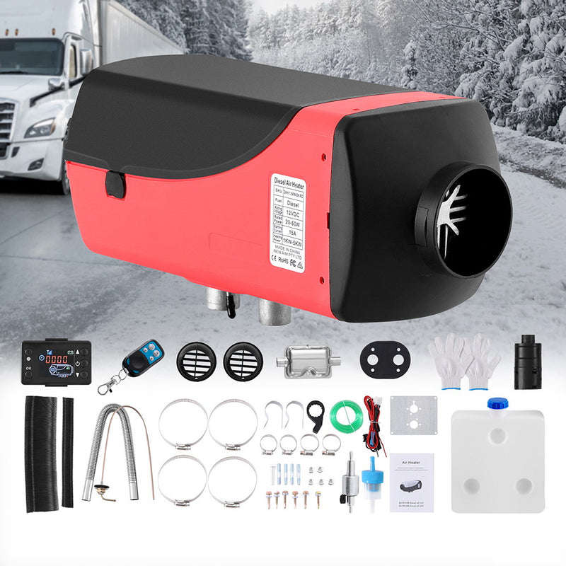 Load image into Gallery viewer, 5KW Portable Diesel Air Heater Remote Control LCD Display Quick Heat Car RV Bus Boat
