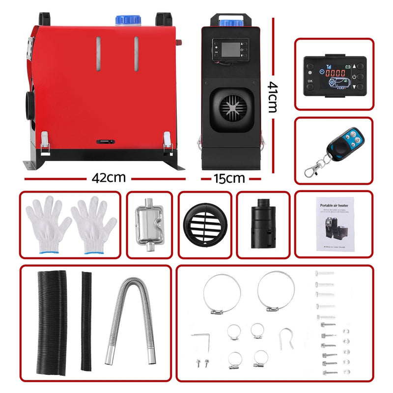 Load image into Gallery viewer, Giantz Diesel Air Heater All-in-one 12V 5KW LCD Remote Control for Car RV Indoors
