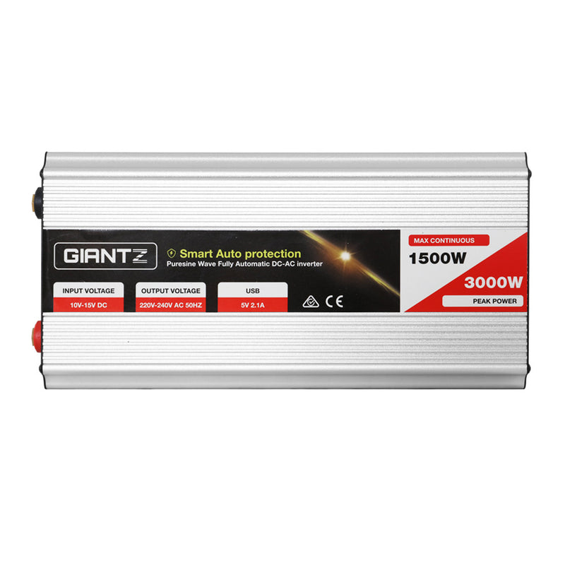 Load image into Gallery viewer, Giantz 1500W Puresine Wave DC-AC Power Inverter
