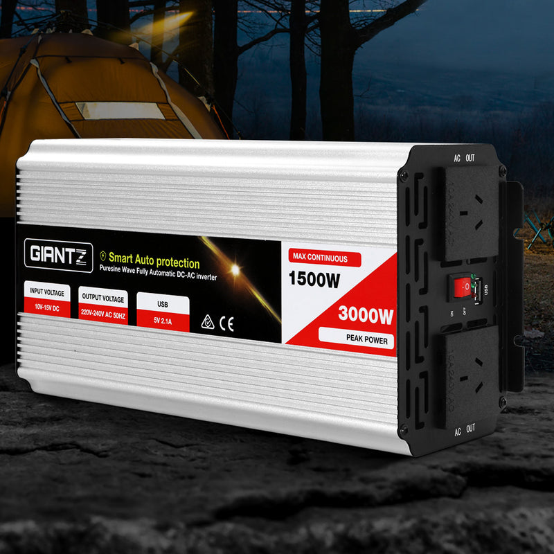 Load image into Gallery viewer, Giantz 1500W Puresine Wave DC-AC Power Inverter
