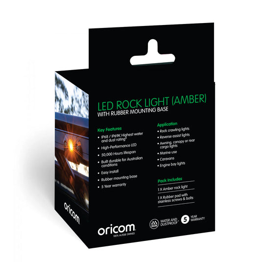 LED Rock Light – Amber