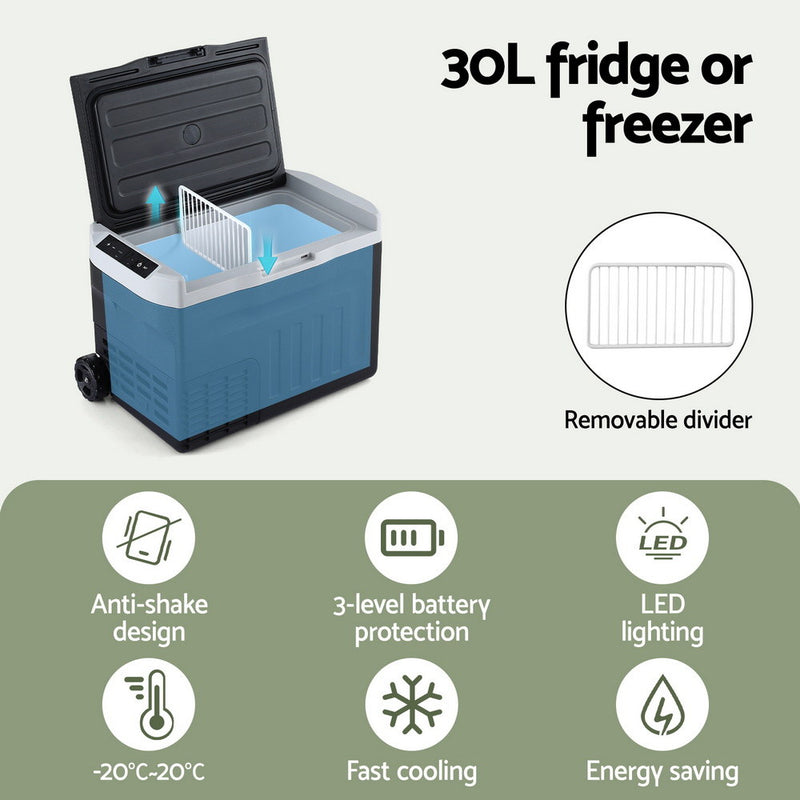 Load image into Gallery viewer, Glacio Portable Fridge 30L Bar Fridges Camping Freezer 12V/24V/240V

