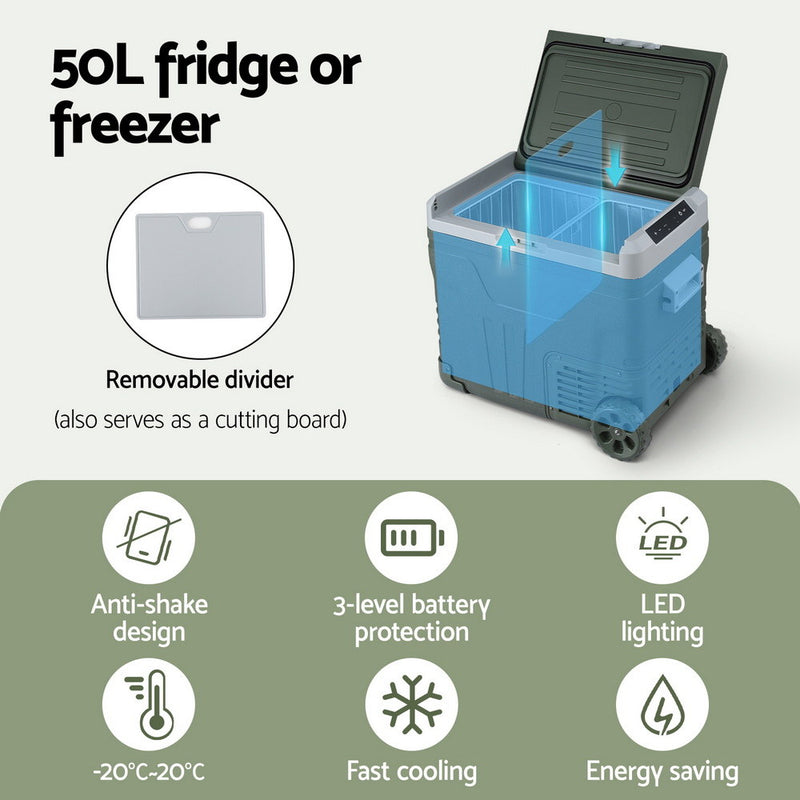 Load image into Gallery viewer, Glacio Portable Fridge 50L Camping Bar Fridges Freezer 12V/24V/240V
