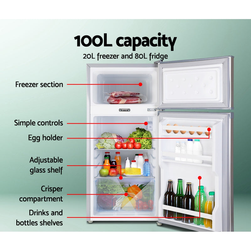 Load image into Gallery viewer, Glacio 100L Portable Fridge Freezer Bar Upright 12V/24V/240V Camping Caravan
