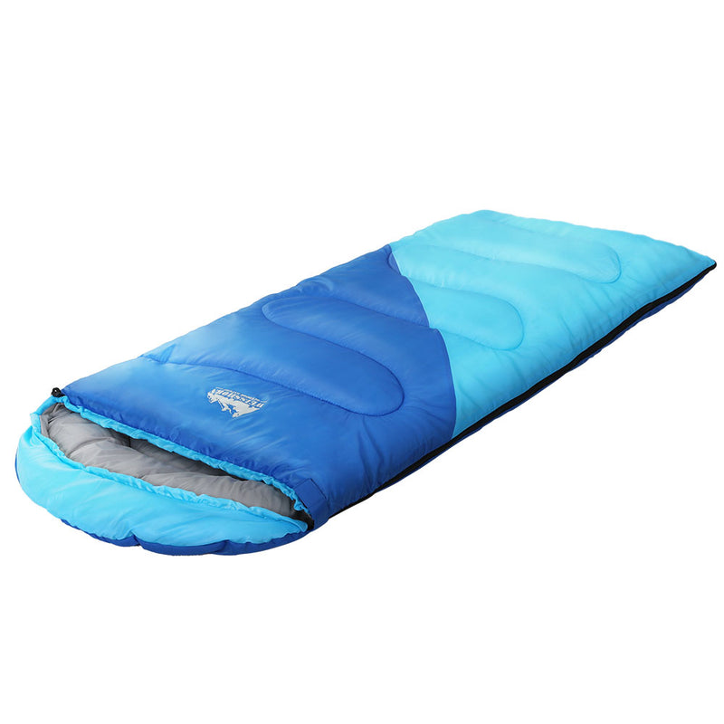 Load image into Gallery viewer, Weisshorn Sleeping Bag Kids Single 172cm Thermal Camping Hiking Blue
