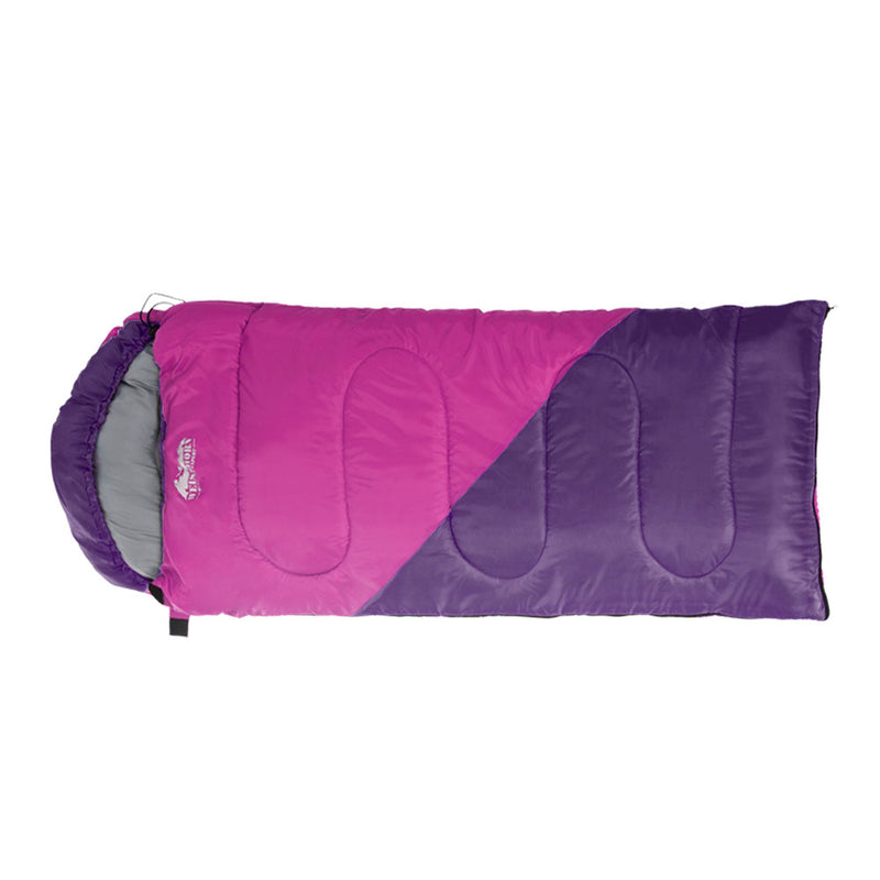 Load image into Gallery viewer, Weisshorn Sleeping Bag Kids Single 172cm Thermal Camping Hiking Pink
